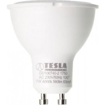 TESLA LED žárovka GU10/ 7W/ 230V/ 560lm/ 4000K/ denní bílá