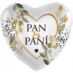 Premioloon Fóliový svatební balón přírodní motiv Pan & Paní – Zboží Dáma
