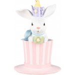 Dekorace králík s mašlí v růžovém klobouku Ø 18*26 cm – Hledejceny.cz