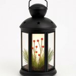 Emos DCLV15 LED dekorace vánoční lucerna se svíčkami černá 35,5 cm 3x C vnitřní vintage – Sleviste.cz