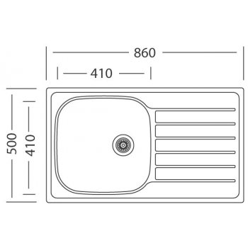 Sinks Hypnos 860 V matný