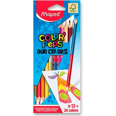 Maped Pastelky Color'Peps Duo oboustranné pastelky, 24 ks 829600 – Zboží Živě