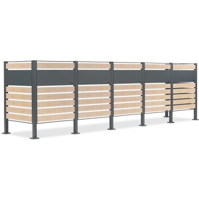 CoverTech Skříň pro 5 odpadkových košů 120 l nebo 240 l Breda – Zboží Dáma
