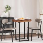 Omaxi 788795 Deska stolu Tmavě hnědá 70 x 4 cm (kruh) Pevné dubové dřevo – Zboží Dáma