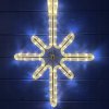 Vánoční osvětlení DecoLED motiv světla LED hvězda polaris, závěsná, 14 x 25 cm, teplá bílá