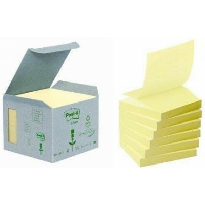 Samolepicí bloček, "Z", žlutá, 76x76 mm, 6x100 listů, recyklovaný, 3M POSTIT – Hledejceny.cz
