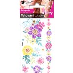 Anděl Přerov s.ro. Tetovací obtisky s glitry 10,5 x 6 cmkvětiny – Zbozi.Blesk.cz