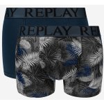 Replay boxerky Boxer Style 7 T/C Foliage 2Pcs Box Dark Blue/Black – Sleviste.cz