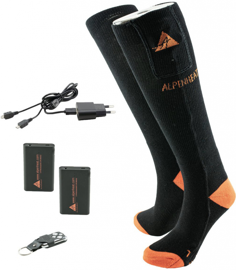 Alpenheat Vyhřívané ponožky FIRE-SOCKS bavlna s dálkovým ovládáním