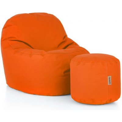 SakyPaky Sedací vak Klííídek s taburetem oranžová – Zboží Mobilmania