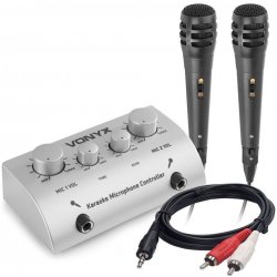 Vonyx AV430 Karaoke Microphone Controller stříbrný