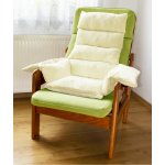 Homelife Relaxační podsedák s opěrkami 110 x 100 cm krémový – Zboží Dáma