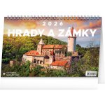NOTIQUE Stolní Hrady a zámky 23,1 x 14,5 cm 2026 – Zboží Mobilmania
