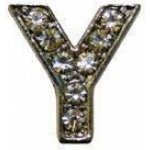 HKM Písmenko Y na čelenku stříbrné – Zboží Mobilmania