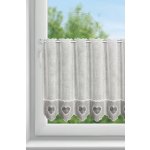 Záclona SRDÍČKA šedobéžové - 90 cm – Hledejceny.cz