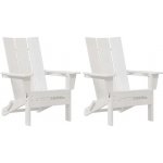 Omaxi 902030 Zahradní lounge nábytek 2 ks Bílá 74.5 x 80.5 x 90cm Plast – Hledejceny.cz