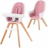 Jídelní židlička KINDERKRAFT Tixi 2v1 2022 pink