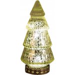 Clayre & Eef Zelený skleněný dekorační svítící stromek LED Tree Ø 8*16 cm – Hledejceny.cz