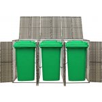 vidaXL Poly ratan 207 x 80 x 117 cm šedý – Zboží Dáma vidaXL Poly ratan 207 x 80 x 117 cm šedý – Zboží Dáma