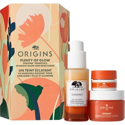 Origins GinZing™ Into The Glow Brightening Serum rozjasňující pleťové sérum 30 ml + Energizing Gel Cream With Caffeine+Niacinamide hydratační krém-gel s rozjasňujícím účinkem 30 ml + Brightening Eye C – Zboží Mobilmania