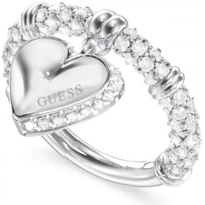 Guess ocelový prsten Srdce By Your Side JUBR06077JWRH – Sleviste.cz