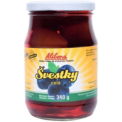Alibona kompot švestkový 340 g – Zboží Dáma