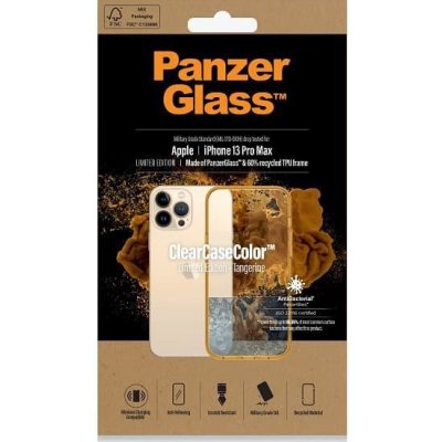 Pouzdro PanzerGlass ClearCase oranžové, Apple iPhone 13 Pro Max 0343