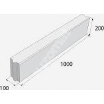 Presbeton obrubník ABO 13-10 100 x 10 x 20 cm přírodní beton 1 ks – Hledejceny.cz