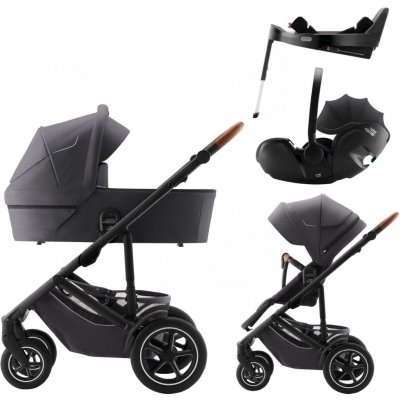 Britax Set Smile 5Z + korba + autosedačka Baby-Safe PRO + Vário Base 5Z 2024 Midnight Grey