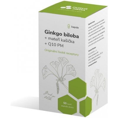 PM Ginkgo biloba+mateří kašička+Q10 50 kapslí