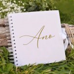 Svatební kniha hostů bílá 30 x 30 cm - ANO – Zboží Dáma
