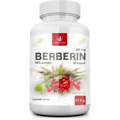 Allnature Berberin Extrakt 98% 500 mg 60 kapslí