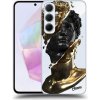 Pouzdro a kryt na mobilní telefon Samsung Picasee silikonové Samsung Galaxy A35 5G Black Gold čiré