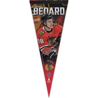 Vlajka Connor Bedard Chicago Blackhawks NHL Premium Pennant – Hledejceny.cz
