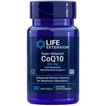 Life Extension Super Ubiquinol CoQ10 with Enhanced Mitochondrial Support 30 gelové tablety 200 mg