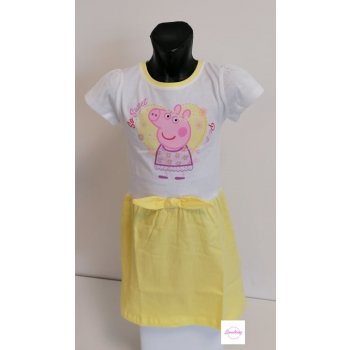 Dívčí šaty Peppa Pig žluté