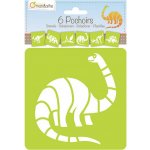 Avenue Mandarine Plastové šablony sada 15x15cm dinosauři 6ks – Zboží Dáma