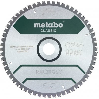 Metabo kotouč pilový MULTI CUT CLASSIC 254x30 60FZ/TZ 5°neg. 628285000 – Zboží Mobilmania