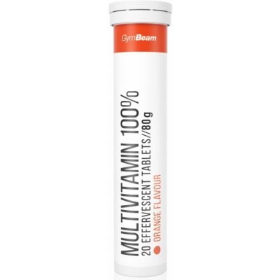 GymBeam Multivitamin 100% šumivé tablety pro podporu imunitního systému příchuť Orange 20 tbl – Hledejceny.cz