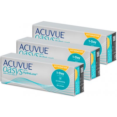 Johnson & Johnson Acuvue Oasys 1-Day with HydraLuxe for Astigmatism 90 čoček – Hledejceny.cz