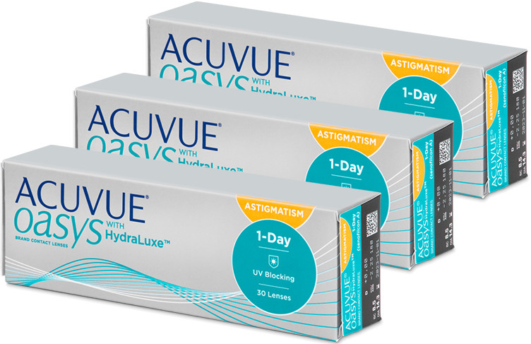 Johnson & Johnson Acuvue Oasys 1-Day with HydraLuxe for Astigmatism 90 čoček