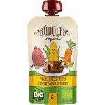 Rudolfs BIO kapsička zelenina čočka krůtí maso 110 g – Zboží Dáma