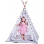 Baby Nellys teepee bílo / šedy s výbavou – Zbozi.Blesk.cz