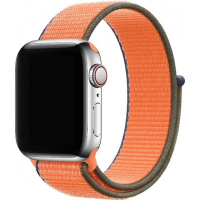 eses Nylonový náhradní řemínek pro Apple Watch 38mm/40mm/41mm Barva: kumkvatově oranžová