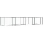 vidaXL Klec pro psy s dvířky šedá 800 x 200 x 150 cm – Zboží Dáma