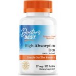 Doctor’s Best High Absorption Iron Ferrochel bisglycinát zinečnatý 27 mg 120 tablet – Hledejceny.cz
