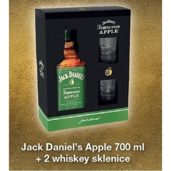 Jack Daniel's Apple 35% 0,7 l (dárkové balení 2 sklenice)