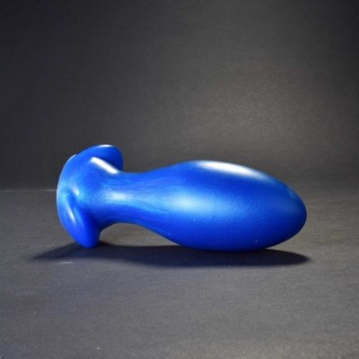Topped Toys Gape Keeper 75 Blue Steel, prémiový silikonový anální kolík 16 x 6,1 cm