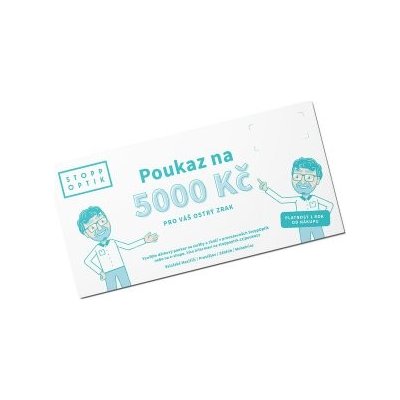 StoppOptik Dárkový poukaz v hodnotě 5 000 Kč - elektronická verze – Sleviste.cz