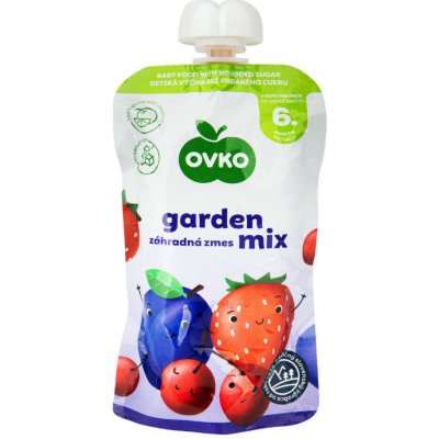 BIO OVKOovocné pyré zahradní směs mix - kapsička 120 g OVKO